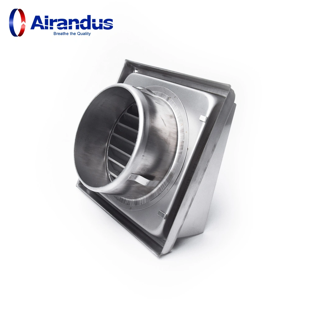 Factory Price Stainless Steel Dryer Vent Cover Outdoor with Screen Wall Vent 6 Inch Exhaust Vent with Gravity Flaps