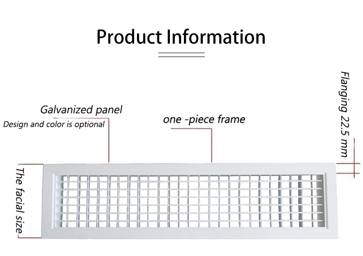 Customized Size High-Performance Air Conditioning Vent Cover Aluminum Linear Slot Diffuser Linear Bar Grille