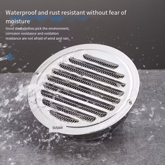 ベストセラーのステンレススチールエアベント、つや消しステンレススチールバルブ、天井取り付けの調節可能な金属供給エアバルブグリル付き